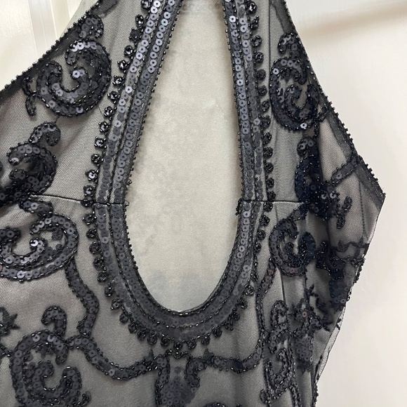 Heaven & Hell Black Beaded Fringe Flapper Dress – Size M - Picture 13 of 15